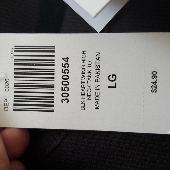 Daisy Street's Black Heart Wing High Neck Tank Top - Picture 15 of 16